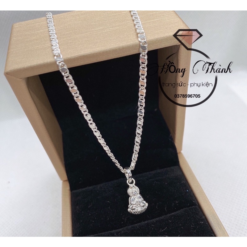 🌸 Dây chuyền bạc mặt phật bà size nhỏ cho bé từ 0-3tuổi 🌸