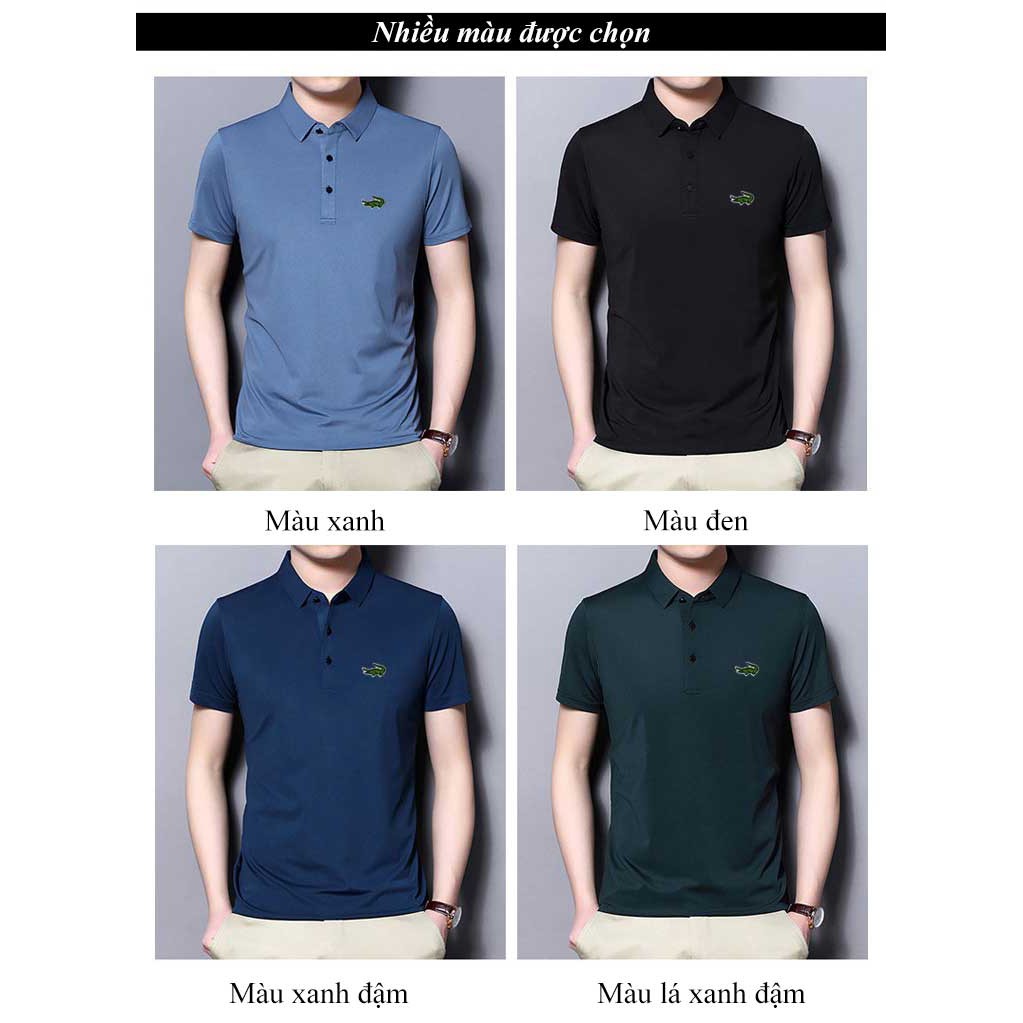 Áo thun polo tay ngắn màu trơn phong cách đơn giản cho nam | BigBuy360 - bigbuy360.vn