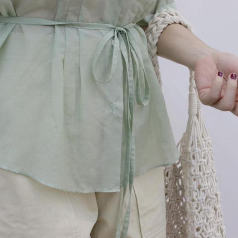 Áo Sơ Mi Nữ Kiểu Ngắn Tay Form Rộng Thắt Eo Cotton Hàn Quốc Áo Sơ Mi Kiểu Ulzzang Màu Trơn
