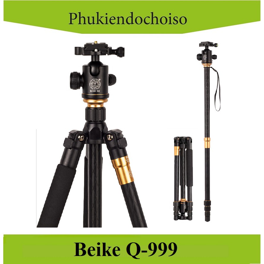 Chân máy ảnh BEIKE Q-999 pro (NEW2021) . Tặng Da cừu - Da thật