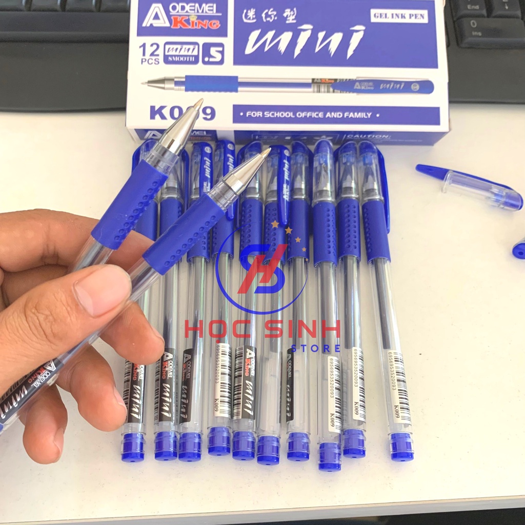 Hộp 12 cây viết Gel mini K009 ngòi 0.5mm  - Học Sinh Store