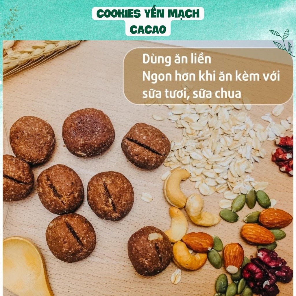 Bánh Cookies Yến mạch vị cacao bánh ăn kiêng, giảm cân, eat clean by Tiệm nhà Mơ