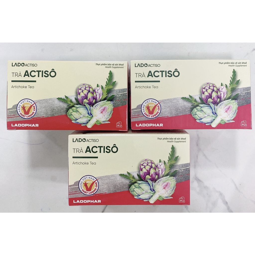 Trà Atiso túi lọc Actiso Đà Lạt Ladophar Hộp 20 gói