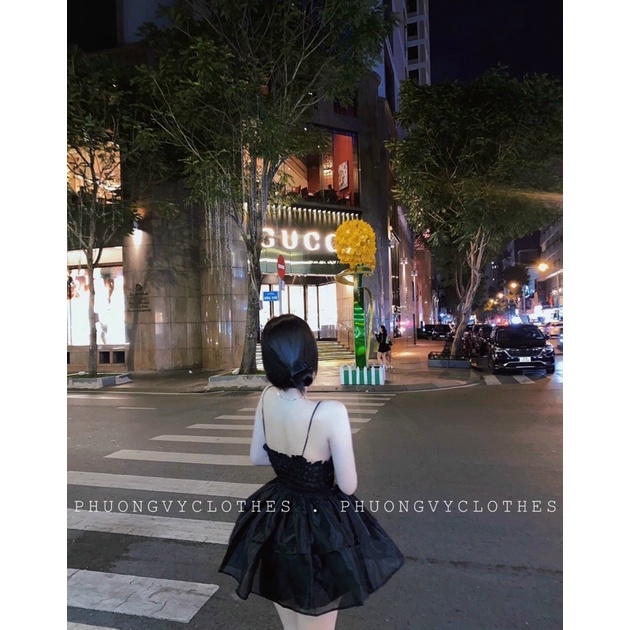 ĐẦM 2S ĐEN CÚP NGỰC TẦNG 💋