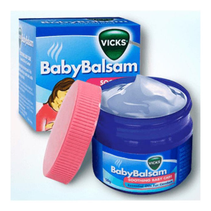 Bộ 4 Dầu Bôi Ấm Ngực Giảm Ho Cho Trẻ Baby Balsam Vicks 50g