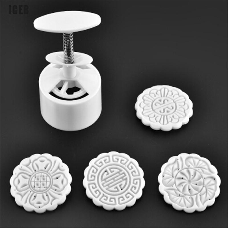 Khuôn Làm Bánh Trung Thu / Bánh Trung Thu / Bánh Trung Thu 4 Ngăn Diy