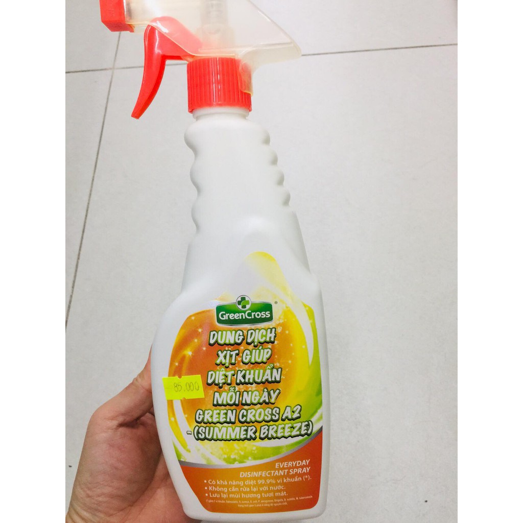 Dung Dịch Xịt Diệt Khuẩn Green cross A2 500ml