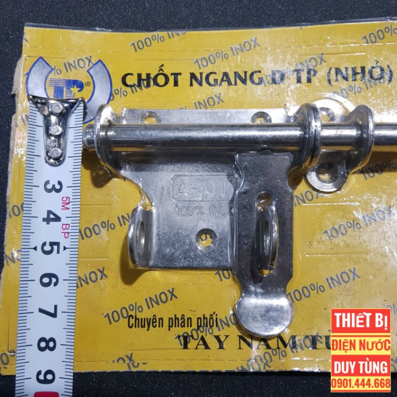 Then chốt cửa cài ngang INOX không rỉ