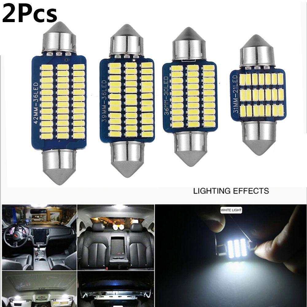 JONYE Bộ 2 Đèn Led 31MM 36MM 39MM 42MM Ánh Sáng Trắng Cao Cấp Cho Xe Ô Tô