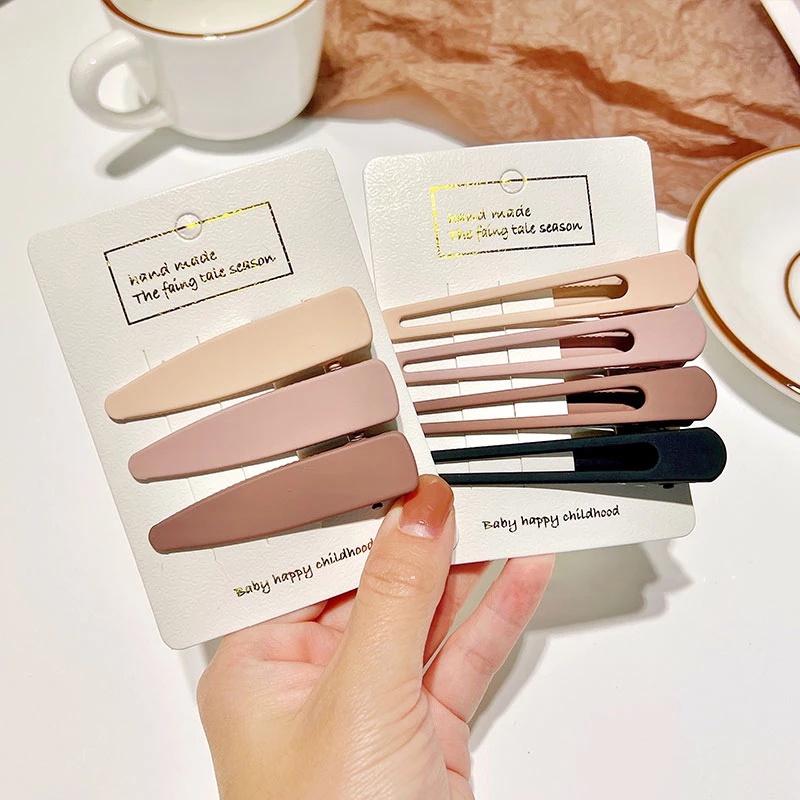 Set 4 Kẹp Tóc Kiểu Mỏ Vịt Phong Cách Cổ Điển Thời Trang Dành Cho Nữ