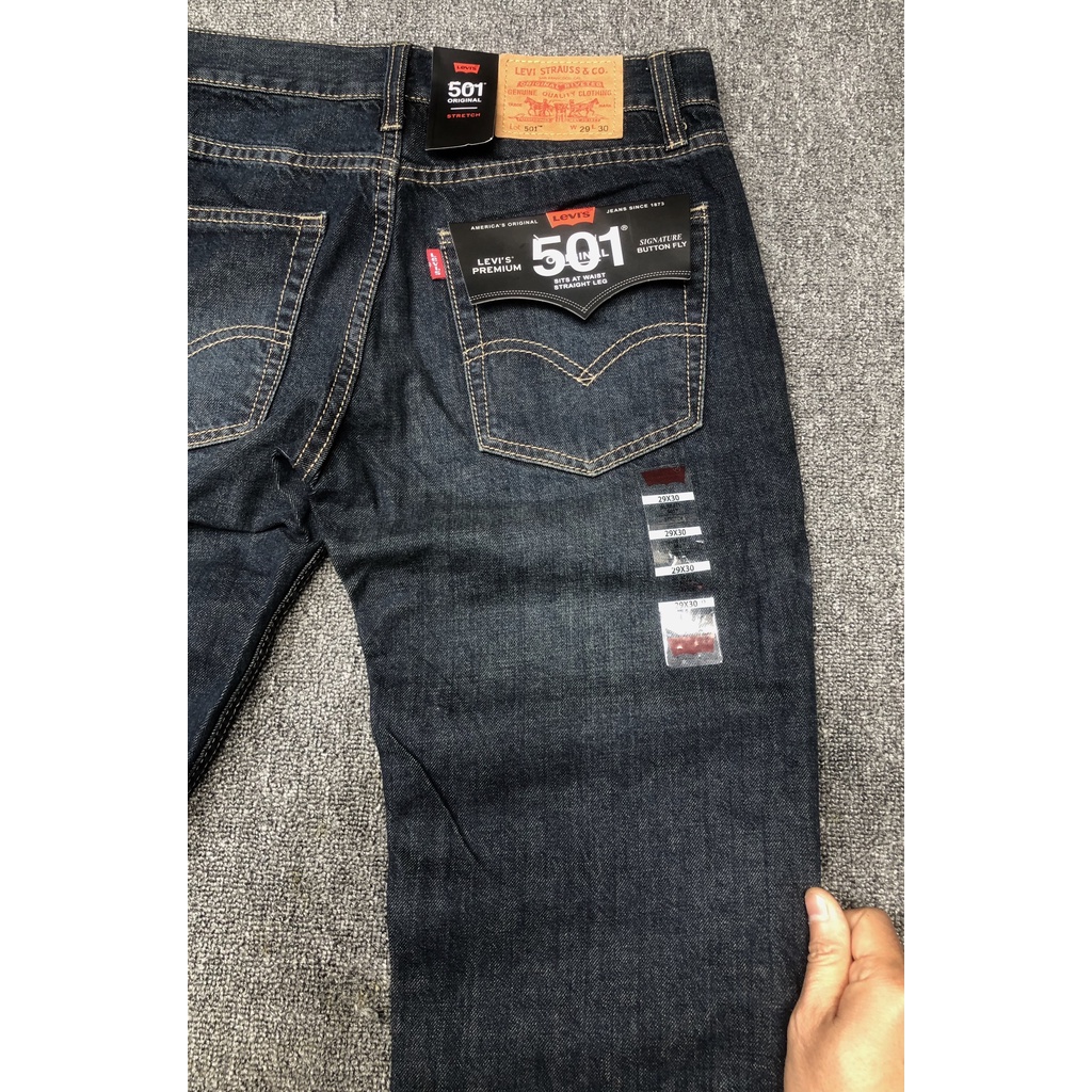 Quần jean dài nam ống suông Lv 501 (Form suông,chất vải ko co dãn,ống quần 20cm) 5 màu | BigBuy360 - bigbuy360.vn