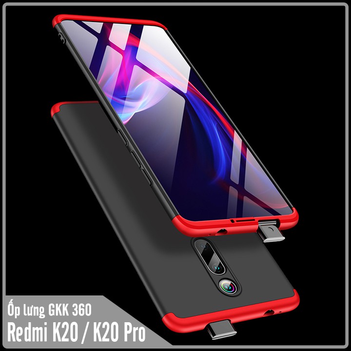 Ốp Lưng Xiaomi Redmi K20 / K20 Pro/ Mi 9T GKK 360 Độ (3 mảnh) - Viền Màu, Full Màu