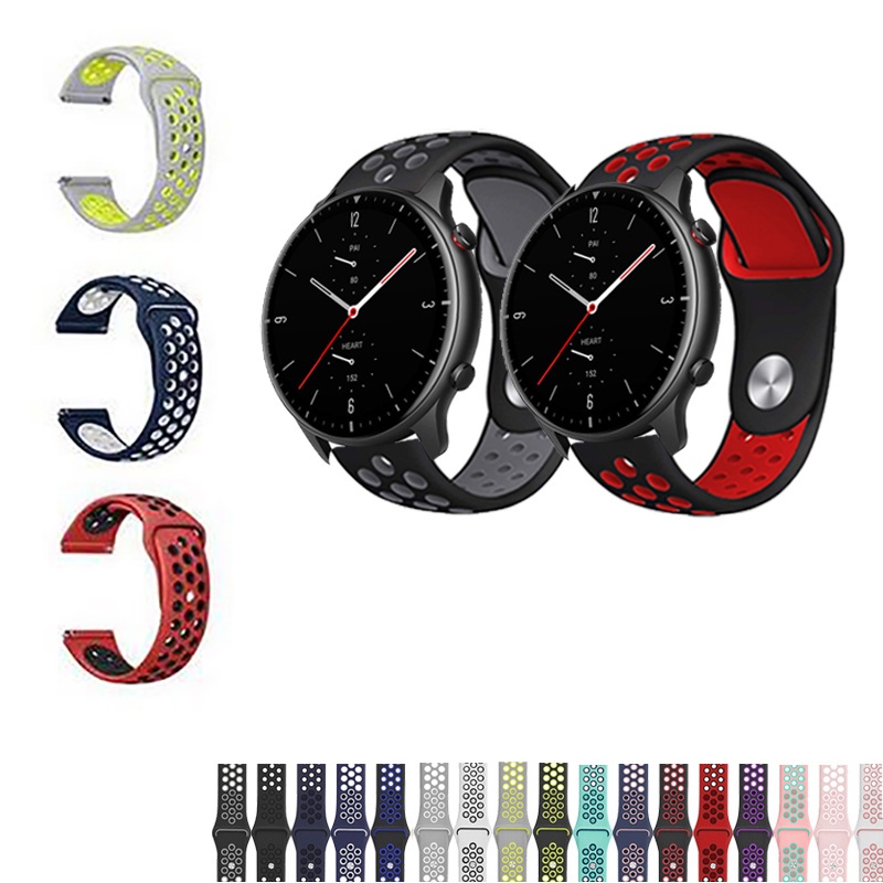 Dây Đeo Silicone Cho Đồng Hồ Thông Minh Huami Amazfit GTR Mini 2 3 4 42mm 47mm GTR2 GTR 2E GTR4 GTR3 Pro