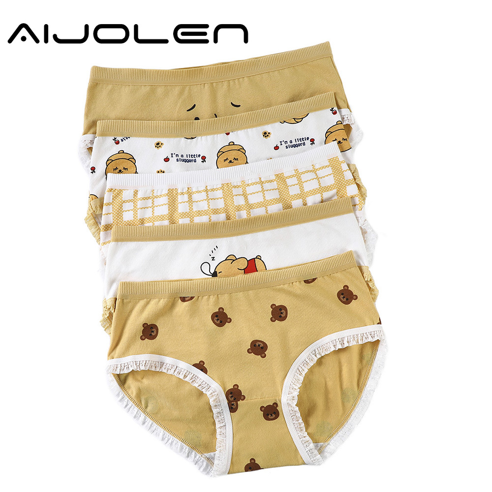 Quần lót Aijolen in họa tiết gấu xinh xắn cho nữ