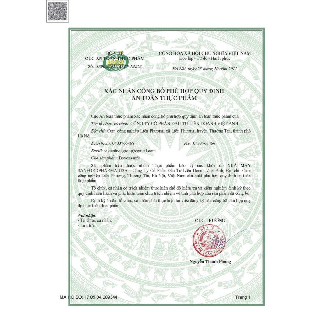 Bovensanfo- Hỗ trợ điều trị suy giãn tĩnh mạch, chuột rút, tê chân tay | Thế Giới Skin Care