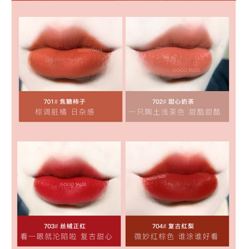 Son Kem Đào Gogo Tales White Tube Glossy Lip Glaze