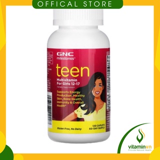 [ CHÍNH HÃNG ] GNC Milestones Teen Multivitamin 120 viên cung cấp dưỡng chất cho nam từ 12 17 thumbnail