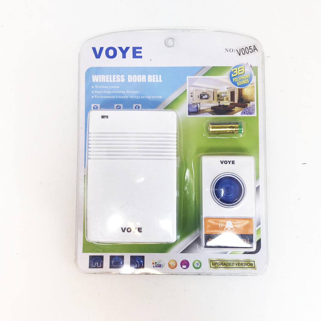 Chuông cửa không dây dùng pin VOYE V005A