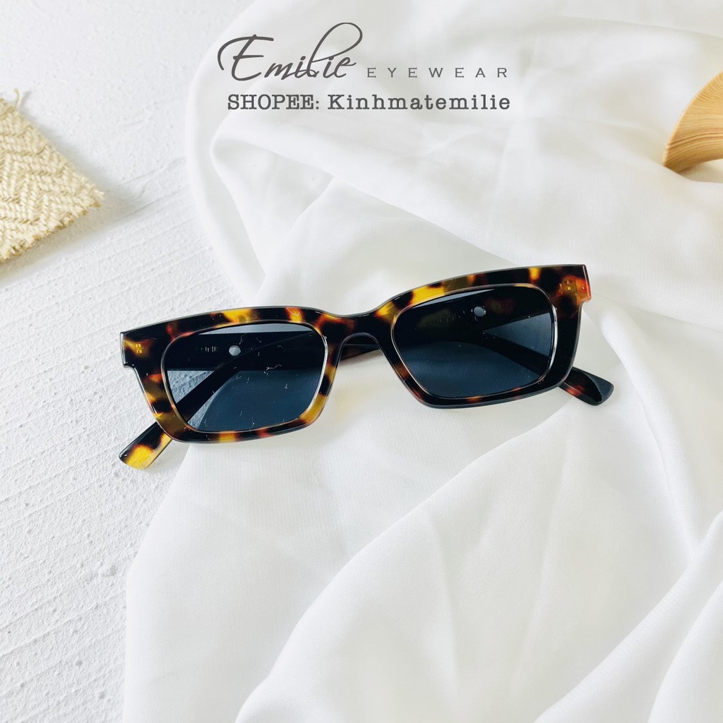 Kính mát nam nữ jennie chất liệu nhựa mắt chống uv400 Emilie eyewear