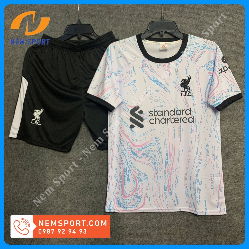 Áo Đá Bóng CLB LIVEPOOL Sân Khách Màu Trắng Mới 2022-2023