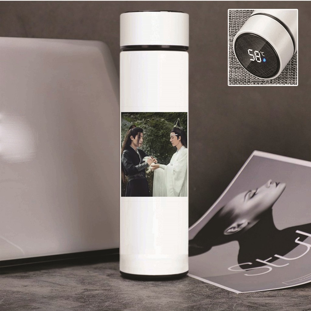 Bình Giữ Nhiệt in hình Trần Tình Lệnh Bác Quân Nhất Tiêu Vương Nhất Bác Tiêu Chiến Lõi INOX đựng nước tiện lợi xinh xắn