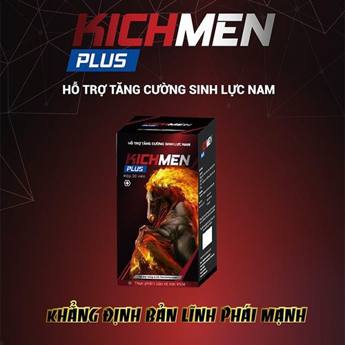 Viên uống Kichmen Plus – Hỗ trợ tăng cường sinh lực nam giới (Hộp 30 viên)