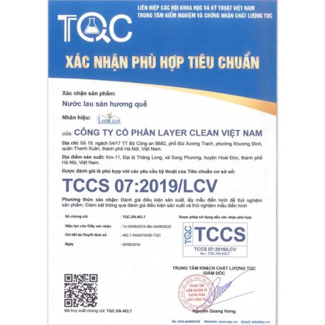 Nước lau sàn hữu cơ Layer Clean 5L hương Quế, hương Nước Hoa