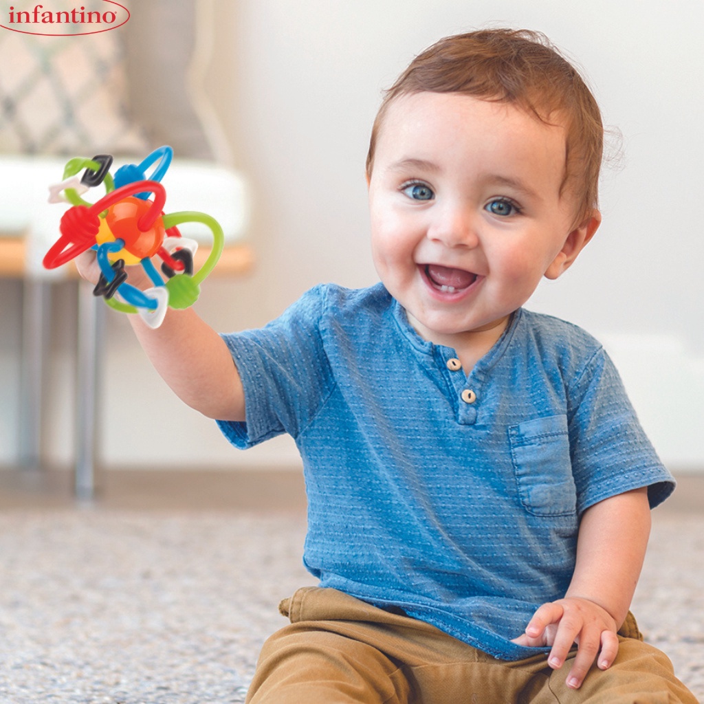 Gặm Nướu Cho Bé INFANTINO Vòng Tròn - Đồ Chơi Chất Liệu Nhựa ABS An Toàn Cao Cấp Cho Bé Từ 0m