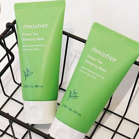 Mặt Nạ Ngủ Dưỡng Ẩm Hiệu Quả, Ngăn Ngừa Khô Da, Giảm Các Vết Nhăn Trên Da Innisfree Green Tea Sleeping Mask 80ml