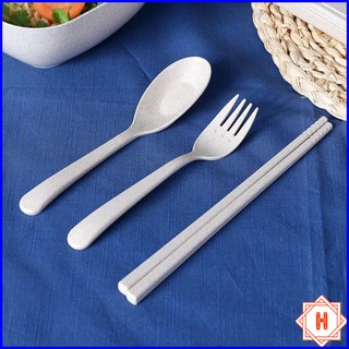 Xả Sốc 3 Ngày Set Đũa, dĩa, Thìa 3 chi tiết từ nhựa lúa mạch