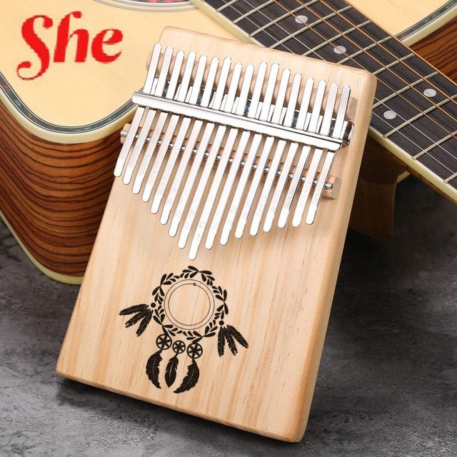 Đàn kalimba SHESHOP 17 phím loại gỗ hình gấu cho bạn mới tập chơi S017-KL Miễn Phí Vận Chuyển Xtra Plus