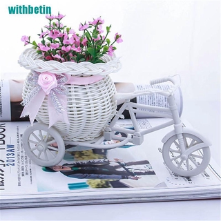 Giỏ Hoa Hình Xe Đạp Màu Trắng