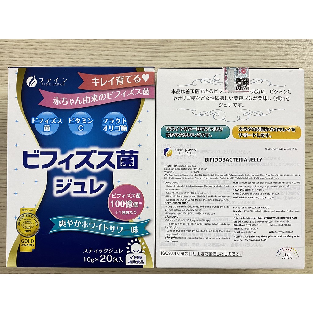 Men Vi Sinh Dạng Thạch BIFIDO,Cân Bằng Lợi Khuẩn Đường Ruột,Giảm Triệu Chứng Táo Bón Nhanh,Ăn Ngon Ngủ Tốt Cho Trẻ Nhỏ