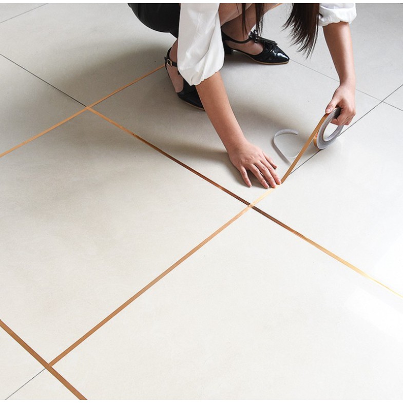 Cuộn chỉ dán viền trang trí MÀU VÀNG ĐỒNG dài 50m