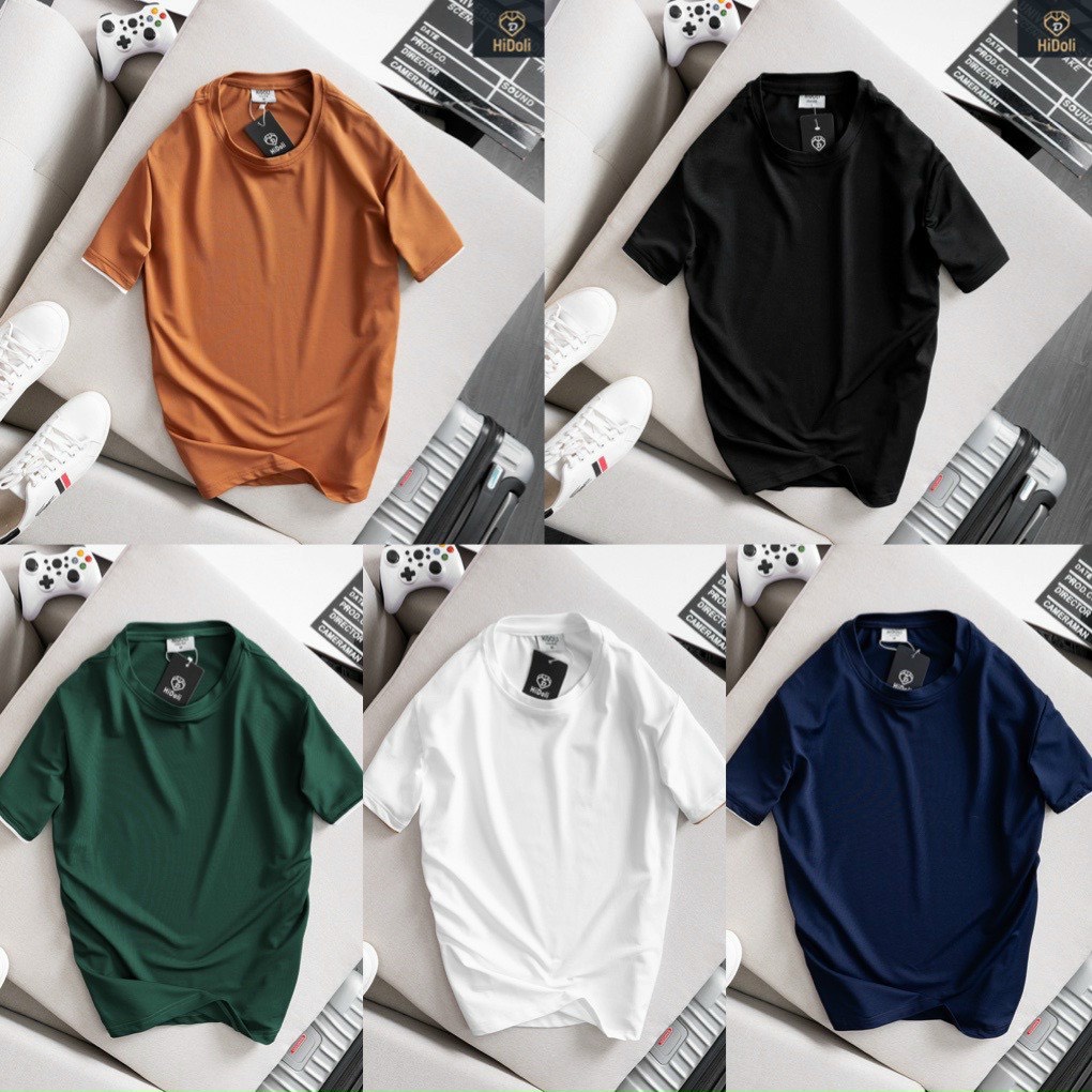 Áo thun nam Ikemen ngắn tay cổ tròn cao cấp - Chất liệu cotton , không nhăn, thoáng mát, thấm hút mồ hôi