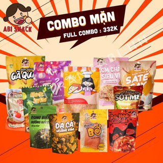 Combo bánh tráng 13 vị mặn abi - hàng chính hãng abi snack