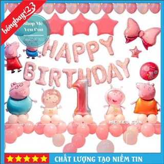 Set Trang Trí Sinh Nhật Bé Bé Gái Tuổi Heo, ComBo Bóng Bay Heo Hồng Nhiều Mẫu Đẹp 🎁FREESHIP🎁