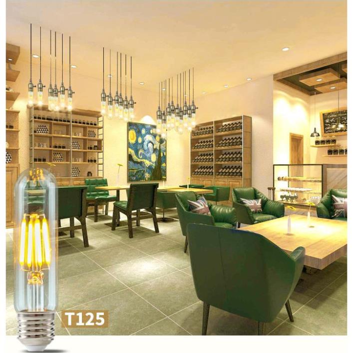 Bộ 5 bóng đèn Led Edison T125 4W đui E27.
