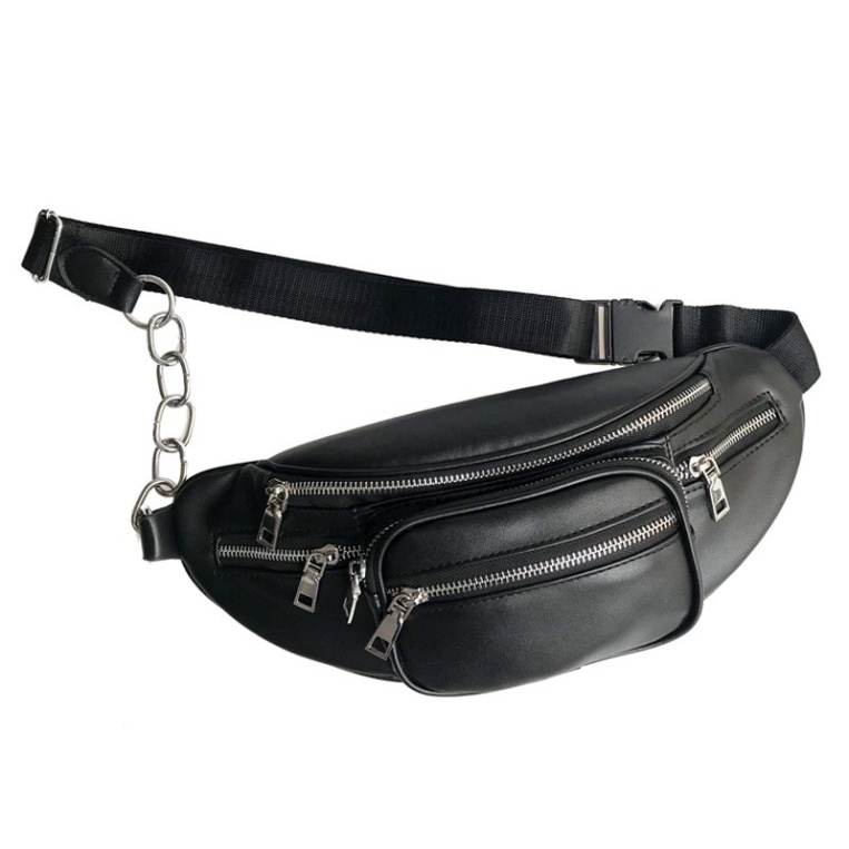 Túi bao tử đeo chéo da - TXN30 - Màu đen (LH3)