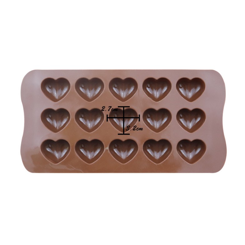 Khuôn Silicon Làm Kẹo Socola HÌnh Trái Tim
