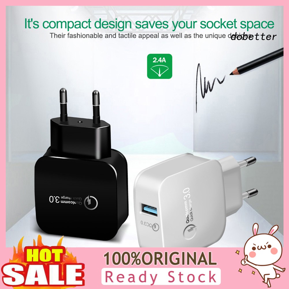 DOH_OLAF Quick Charging QC3.0 Single USB Charger for iPhone for Huawei Cell Phone
