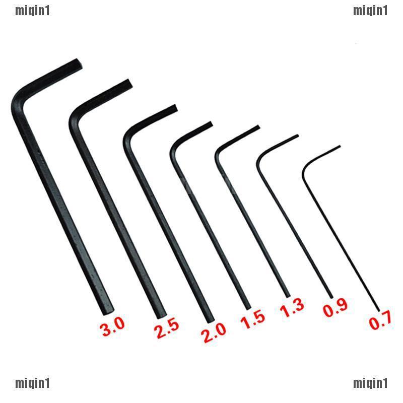 7 cờ lê hình chữ L 6 cạnh kích thước 0.7mm-3mm