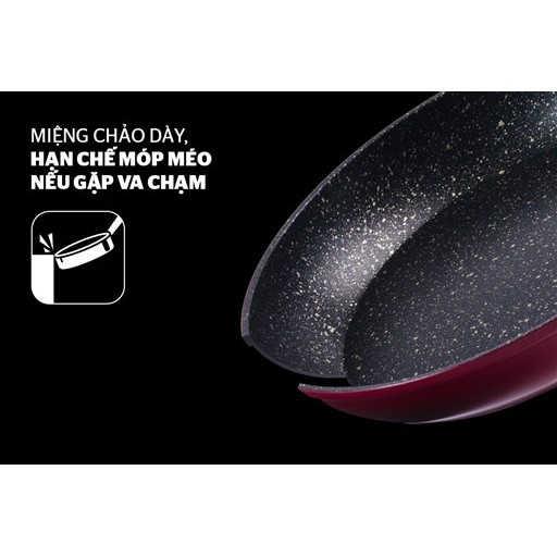 Chảo đá hoa cương chống dính đáy từ SUNHOUSE SFP24,26B