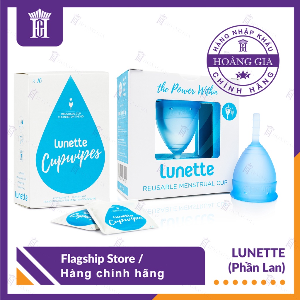 Cốc Nguyệt San Lunette Phần Lan - HÀNG CHÍNH HÃNG + TẶNG HỘP GIẤY LAU TIỆT TRÙNG CỐC 159K - Lunette Cup