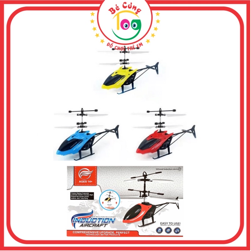 Đồ Chơi Máy Bay Điều Khiển Từ Xa, Máy Bay Cảm Ứng Hồng Ngoại Dùng Pin Sạc Có Đèn Led Và Âm Thanh Cho Bé