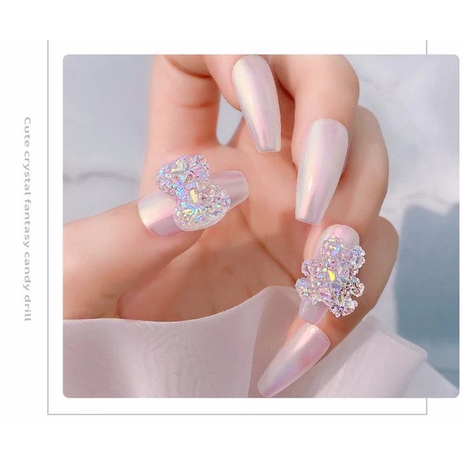 Nơ Pha Lê Trang Trí Móng