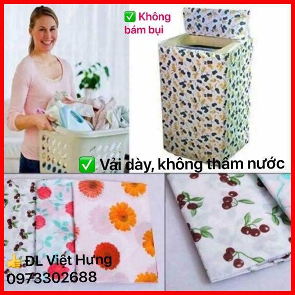 [Vải dù xịn không nổ vỏ] Áo Trùm Máy Giặt Cửa Trước Cửa Ngang Vải Dù Siêu Bền Chống Mưa Nắng Nóng Từ 7kg đến 14kg