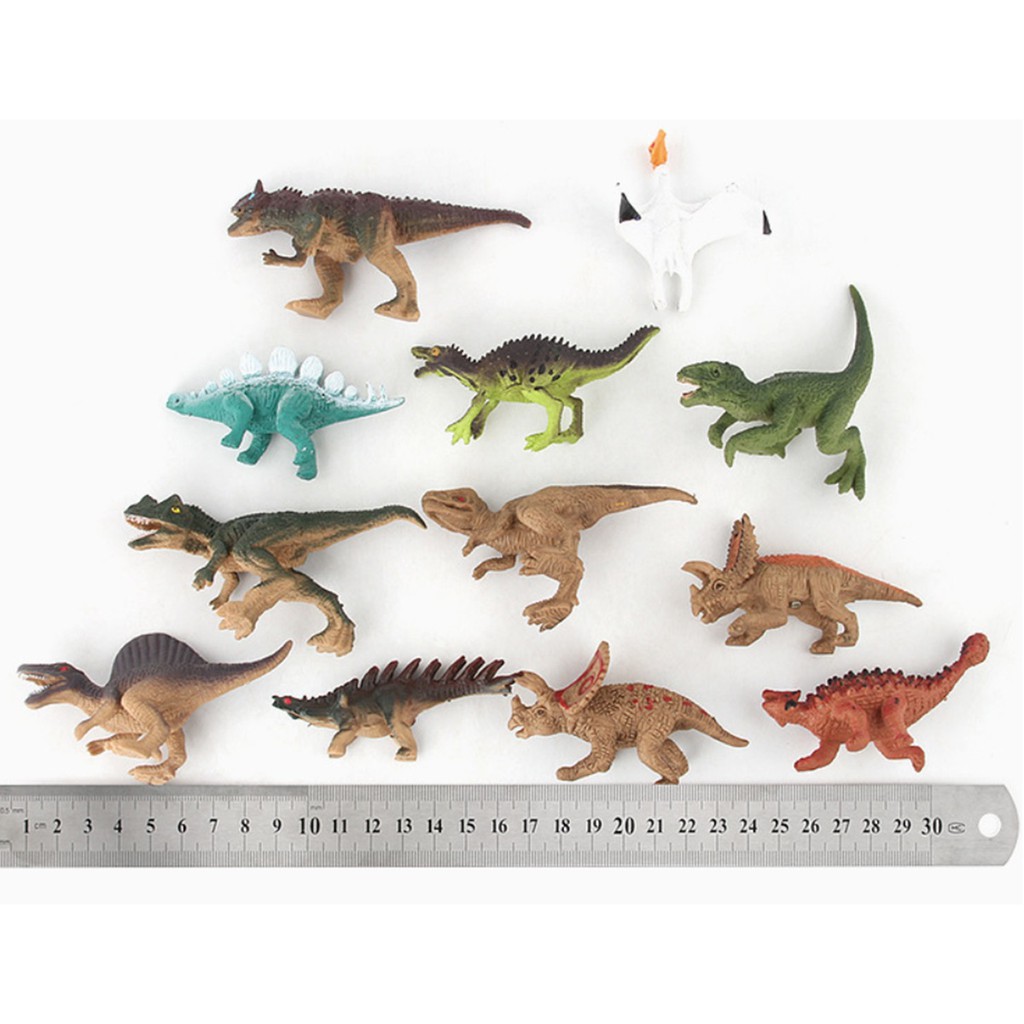 Đồ Chơi 12 mô hình Khủng Long kỉ Jurassic World (4x8 cm) New4all Dinosaurs cho bé 3 tuổi vui chơi, phát triển trí nhớ