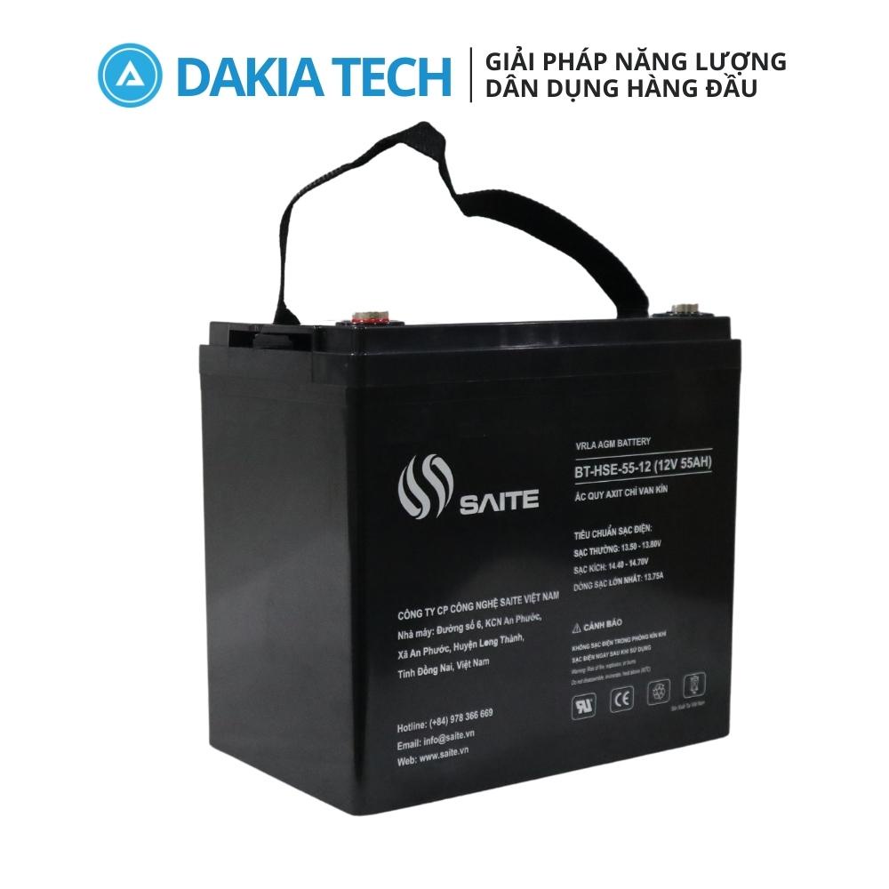 Ắc quy Saite 12V 55Ah Model BT-HSE-55-12