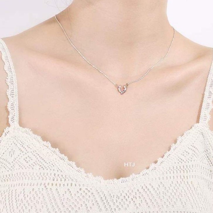 Dây chuyền bạc ta Dây liền mặt Tuần Lộc Giáng sinh